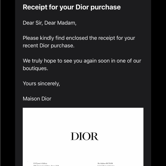 real 18k gold dior necklace with real diamond emblem on the letter “i” - Picture 4 of 7